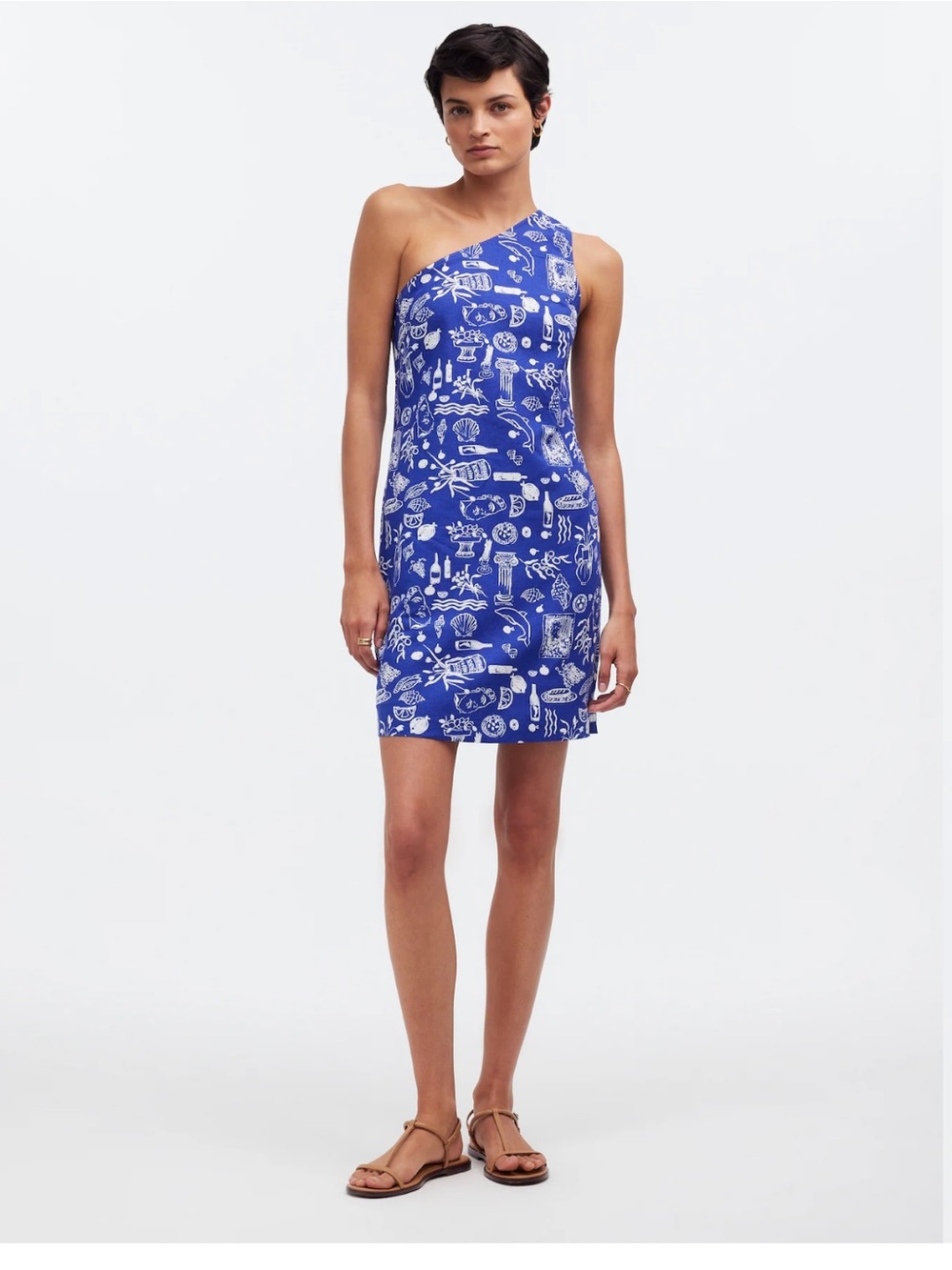 Madewell x Lisa Says Gah! One-Shoulder Mini Dress
